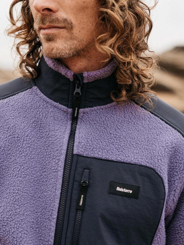 Finisterre Men's Bolster Full Zip Fleece Violet Sky/Navy