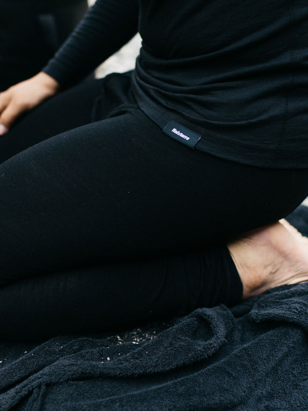 Finisterre Men's Eddy 2.0 Merino Wool Long Johns Black/Olive