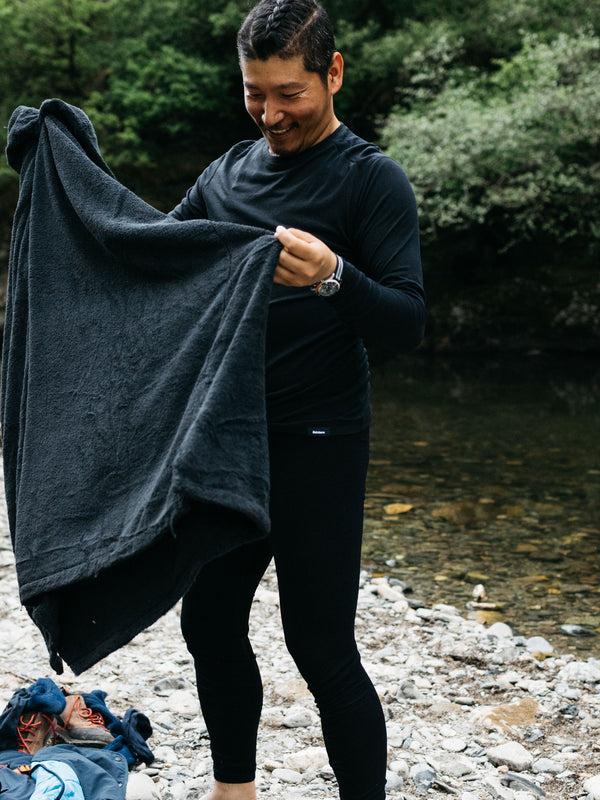 finisterre Men's Eddy 2.0 Merino Wool Long Johns Black/Olive