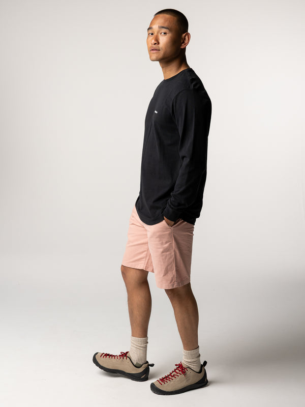 Finisterre Men's Harlyn Logo Long Sleeve T-Shirt Black