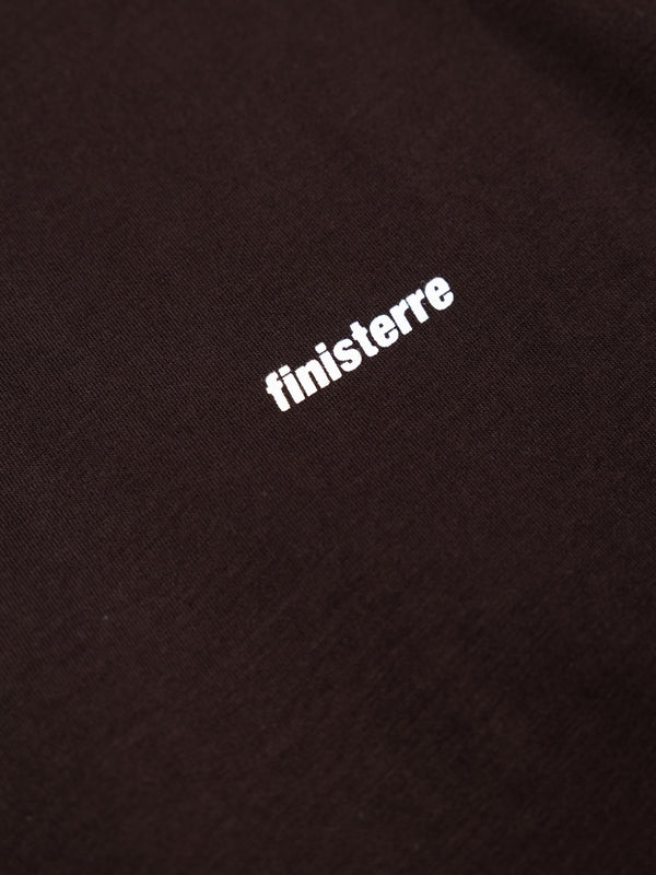 Finisterre Men's Harlyn Logo Long Sleeve T-Shirt Burnt Umber