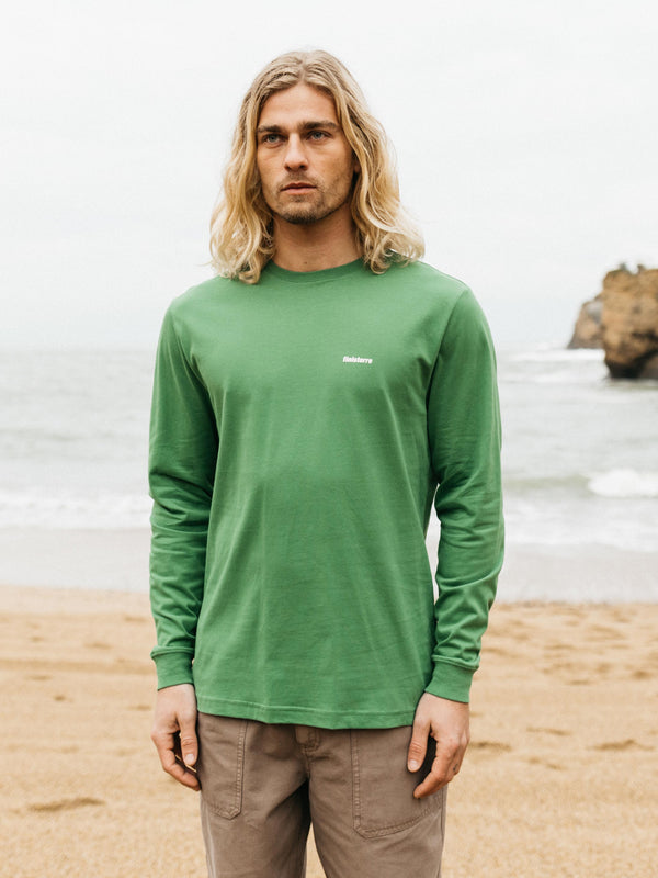 finisterre Men's Harlyn Logo Long Sleeve T-Shirt Samphire