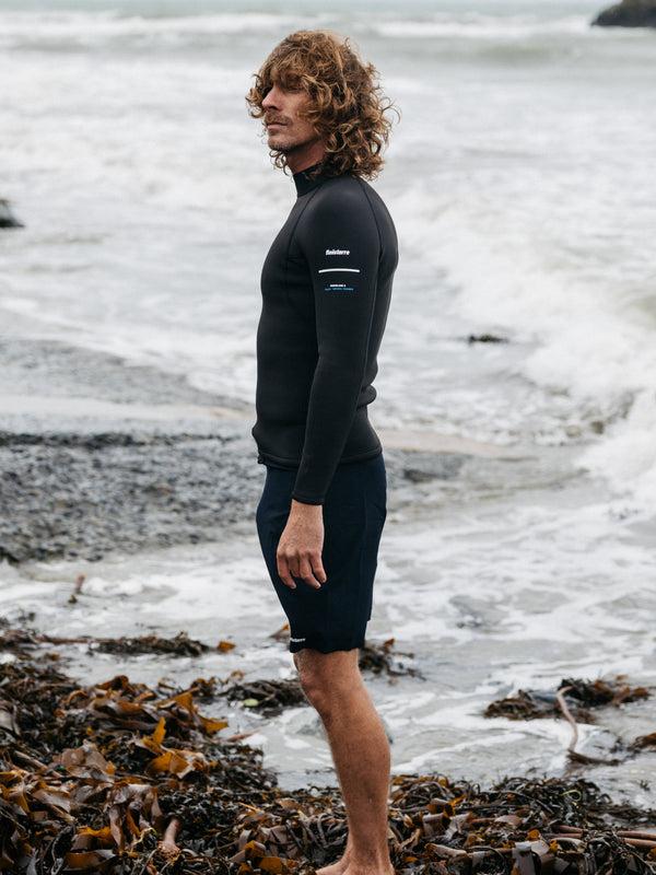 Finisterre Men's Nieuwland 2mm Yulex® Long Sleeve Top Black