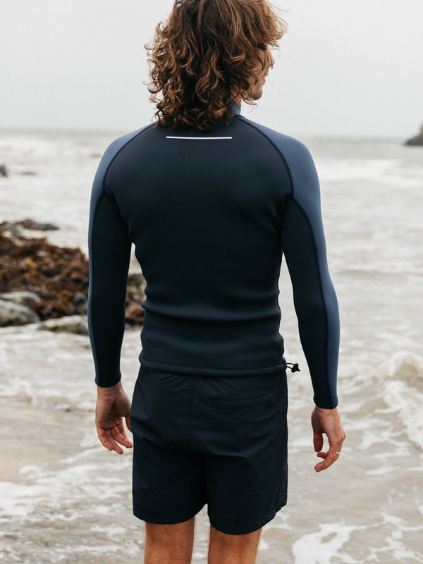 Finisterre Men's Nieuwland 2mm Yulex® Long Sleeve Top Dark Ozone