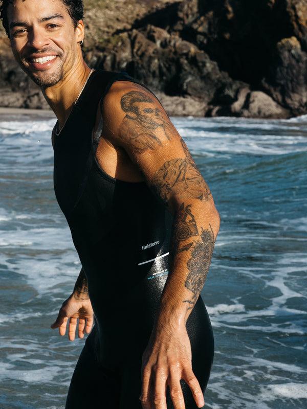 Finisterre Men's Nieuwland 2mm Yulex® Sleeveless Shorty Wetsuit Black