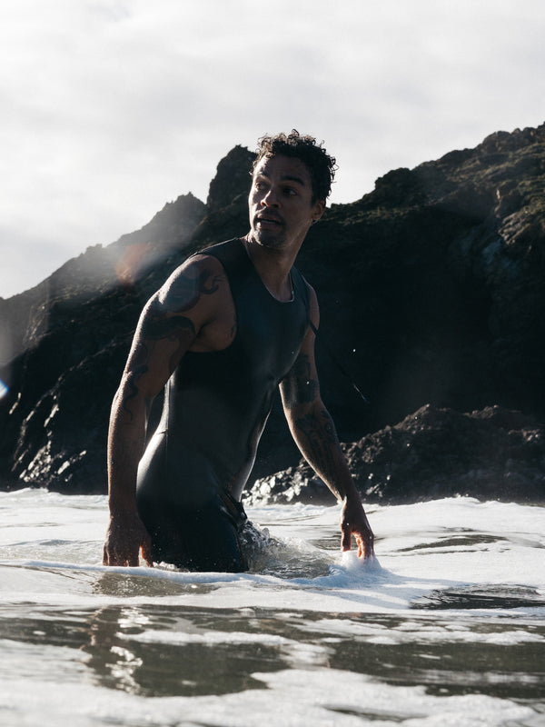 Finisterre Men's Nieuwland 2mm Yulex® Sleeveless Shorty Wetsuit Black