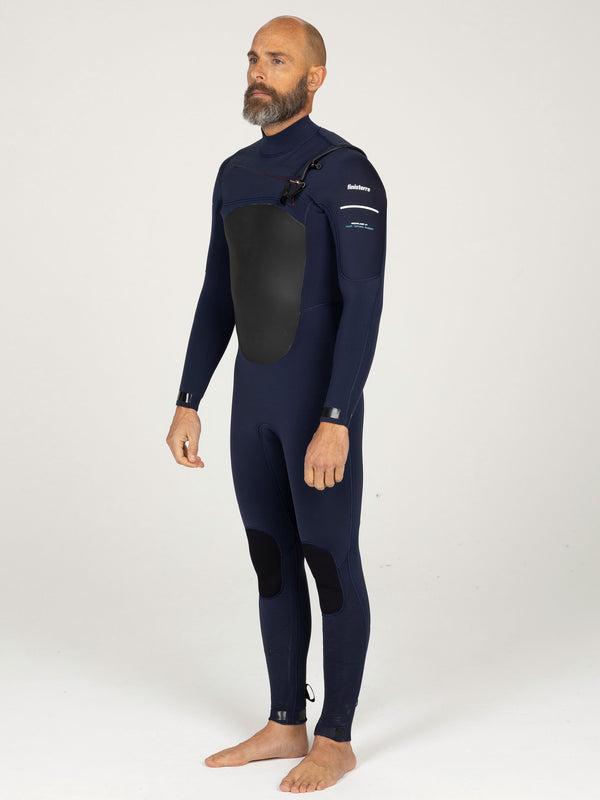 Finisterre Men's Nieuwland 4.5/3.5mm Yulex® Chest Zip Wetsuit Ink