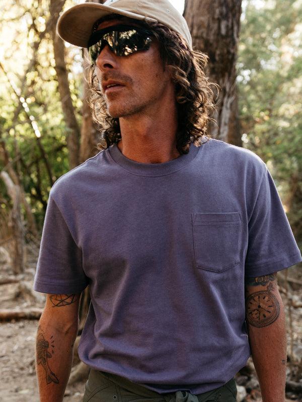 finisterre Men's Orca Recycled Pocket T-Shirt Violet Sky