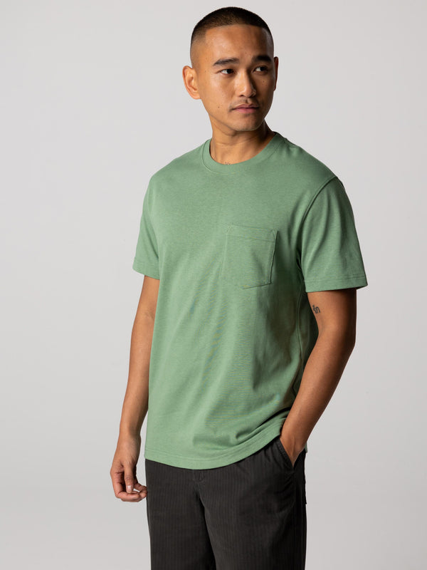Finisterre Men's Orca Recycled Pocket T-Shirt Wild Sage