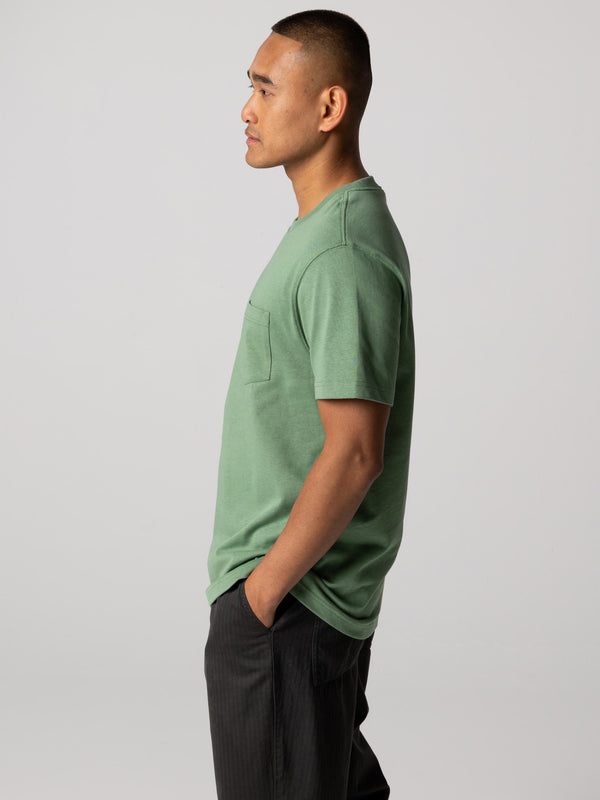 Finisterre Men's Orca Recycled Pocket T-Shirt Wild Sage