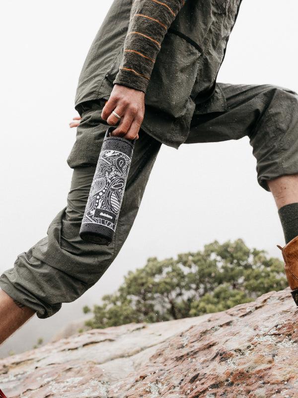 Finisterre MiiR 20oz Wide Mouth Bottle Black Paisley