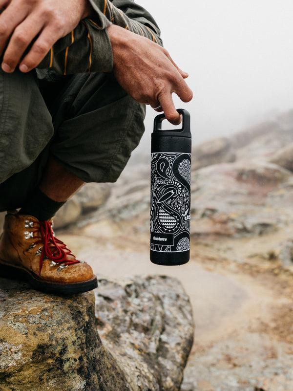 finisterre MiiR 20oz Wide Mouth Bottle Black Paisley