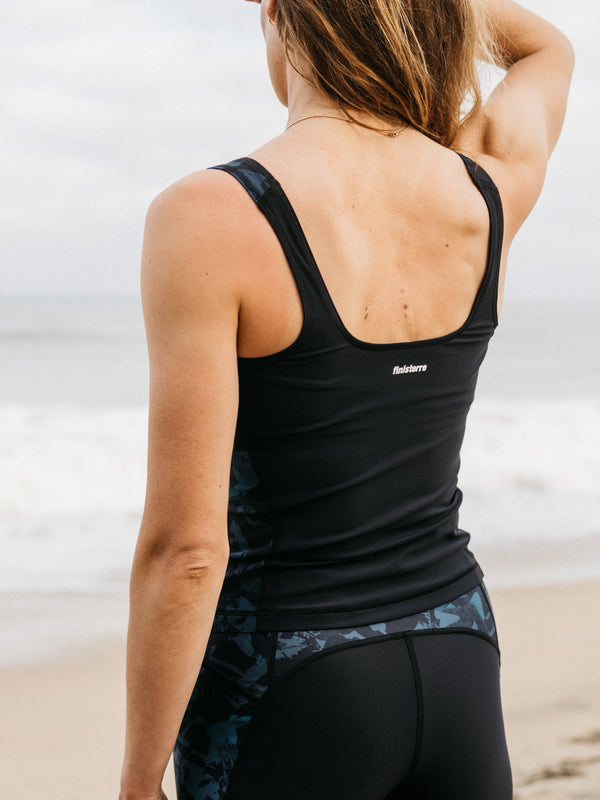 Finisterre Women's Aurora Tankini Top Fresh Tonal Print