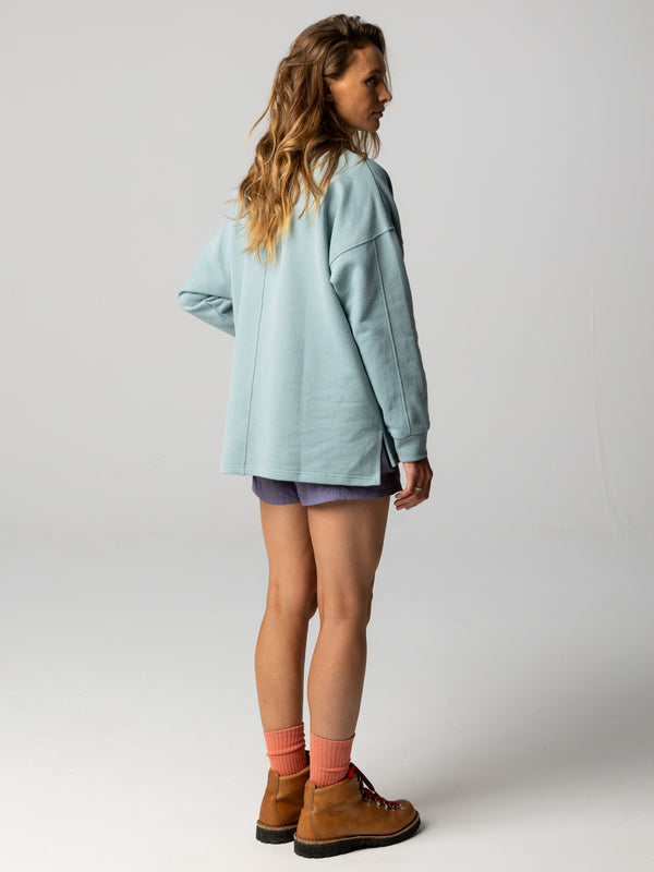 Finisterre Women's Awen Oversized Sweatshirt Blue Stone
