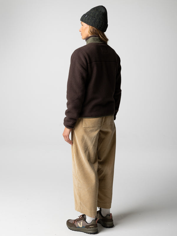 Finisterre Women's Bolster Full Zip Fleece Burnt Umber/Olive