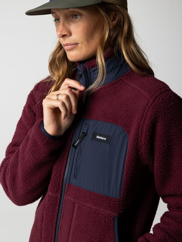Finisterre Women's Bolster Full Zip Fleece Plum/Navy