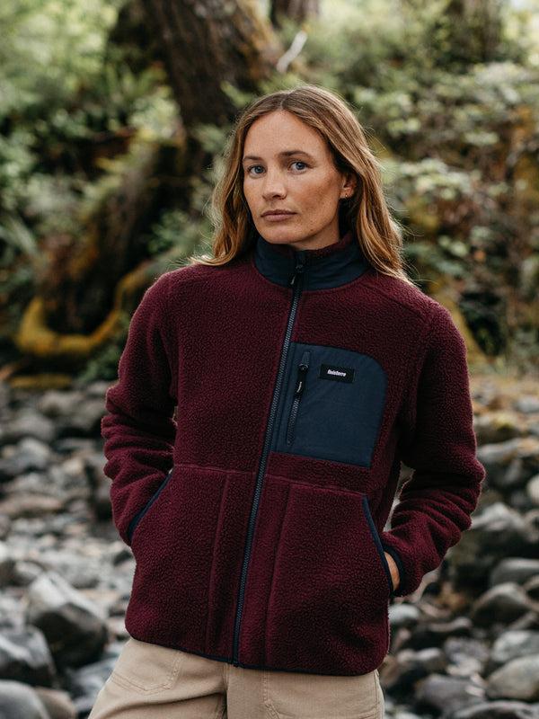 finisterre Women's Bolster Full Zip Fleece Plum/Navy