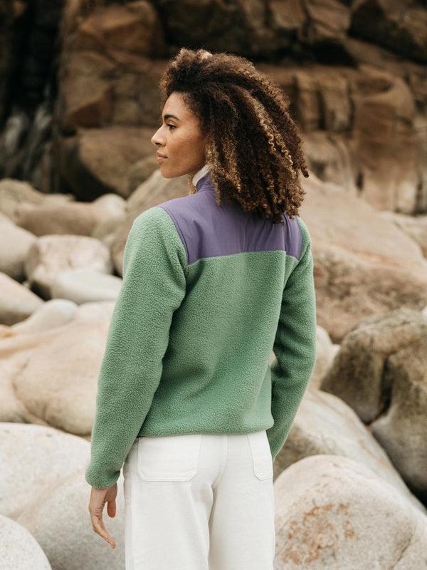 Finisterre Women's Bolster Full Zip Fleece Wild Sage/Ecru