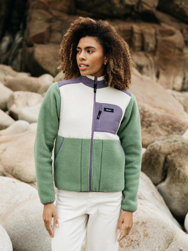 finisterre Women's Bolster Full Zip Fleece Wild Sage/Ecru