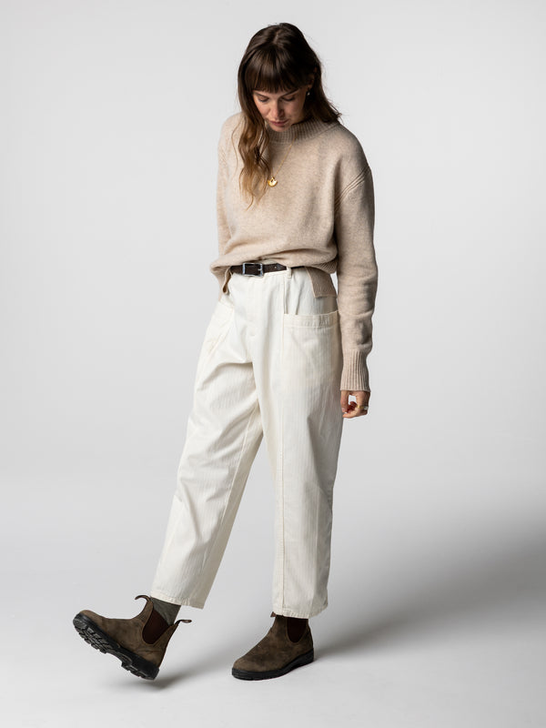 Finisterre Women's Cavan Ribbed Knit Jumper Oatmeal