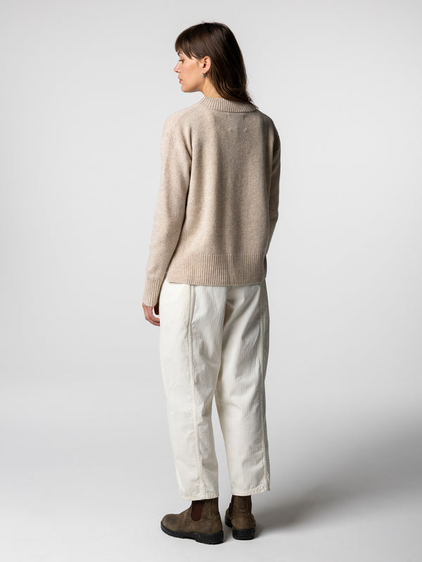 Finisterre Women's Cavan Ribbed Knit Jumper Oatmeal