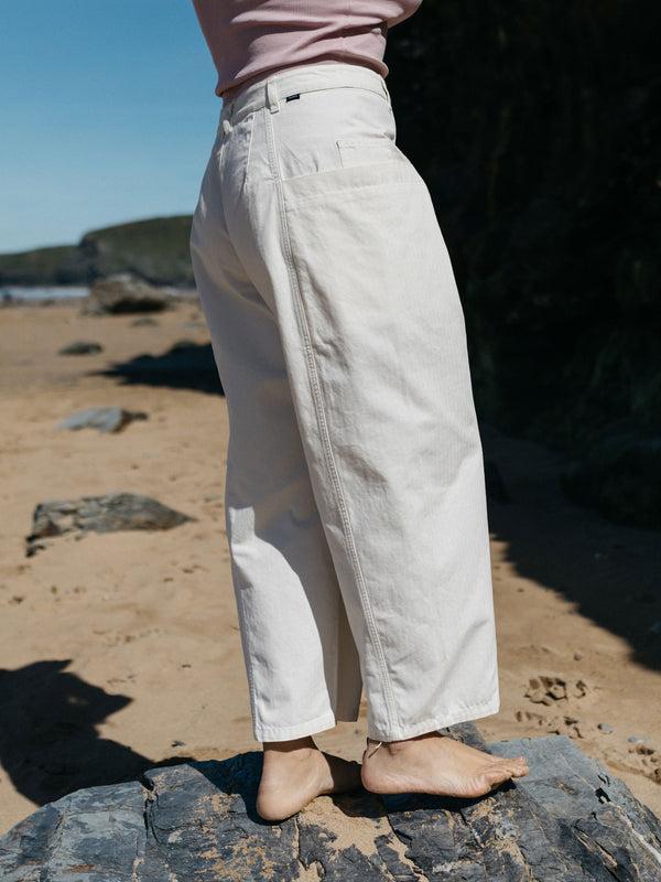 Finisterre Women's Croft Workwear Balloon Trouser Ecru