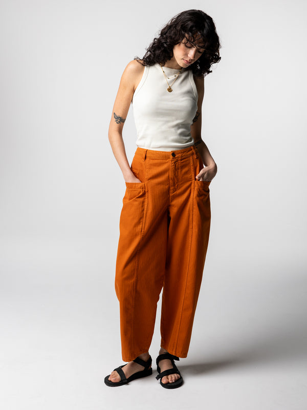 Finisterre Women's Croft Workwear Barrel Trouser Copper