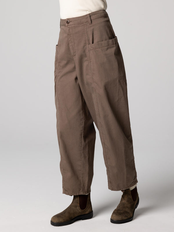 Finisterre Women's Croft Workwear Barrel Trouser Woodsmoke