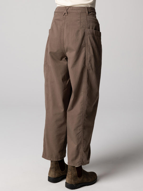 Finisterre Women's Croft Workwear Barrel Trouser Woodsmoke