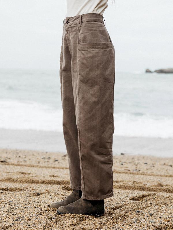 finisterre Women's Croft Workwear Barrel Trouser Woodsmoke