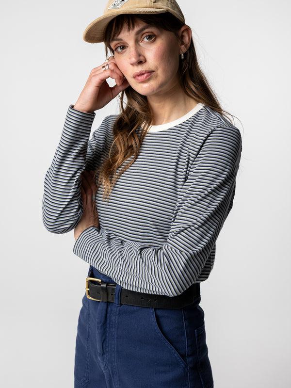 Finisterre Women's Eldon Long Sleeve T-Shirt Winter Sky/Bay Leaf