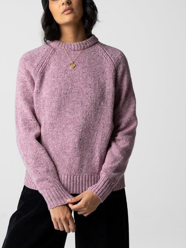 Finisterre Women's Farne Crew Neck Knit Jumper Dark Orchid
