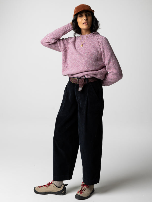 Finisterre Women's Farne Crew Neck Knit Jumper Dark Orchid