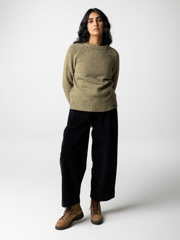 Finisterre Women's Farne Crew Neck Knit Jumper Seagrass