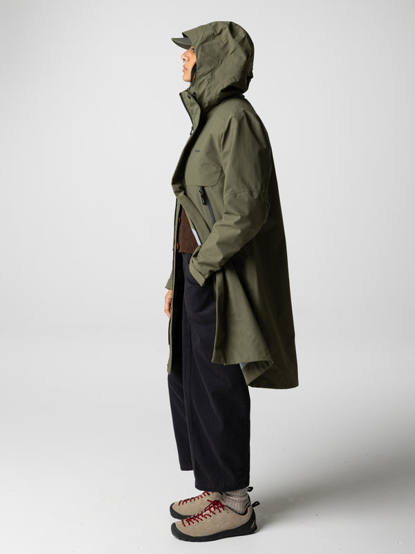 Finisterre Women's Longline Stormbird Waterproof Jacket Olive