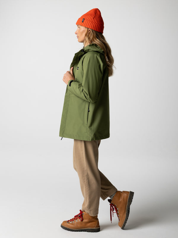 Finisterre Women's Skybird Waterproof Jacket Seagrass