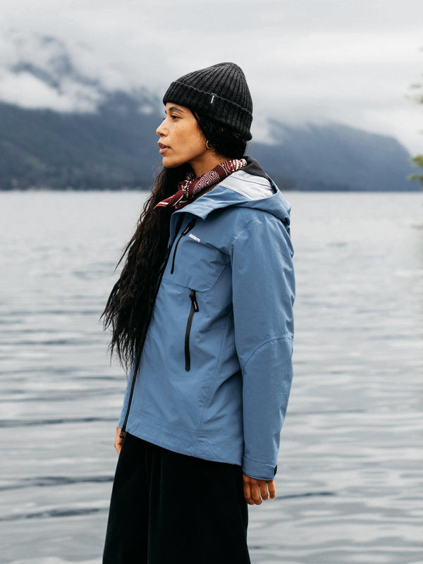 Finisterre Women's Stormbird Waterproof Jacket Horizon Blue