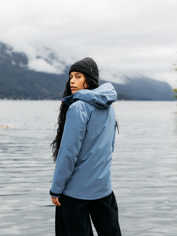 Finisterre Women's Stormbird Waterproof Jacket Horizon Blue