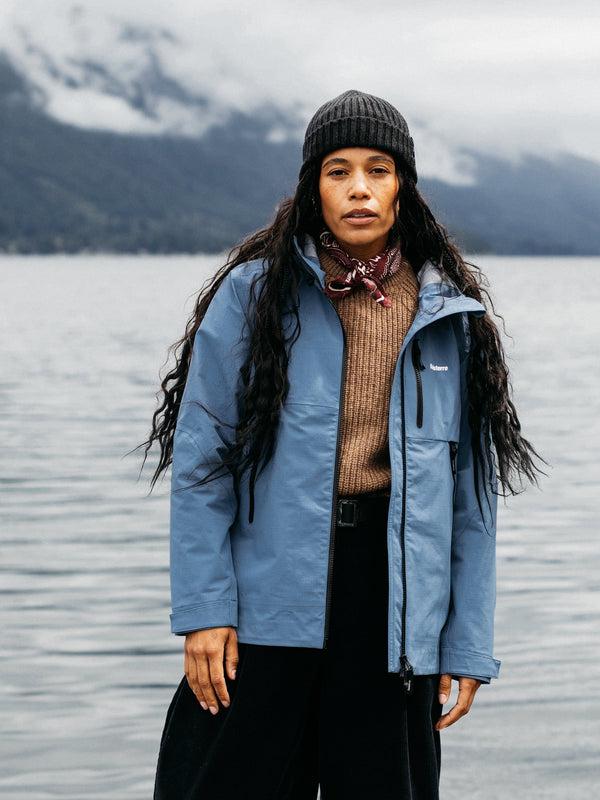 finisterre Women's Stormbird Waterproof Jacket Horizon Blue
