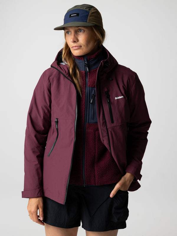 Finisterre Women's Stormbird Waterproof Jacket Plum