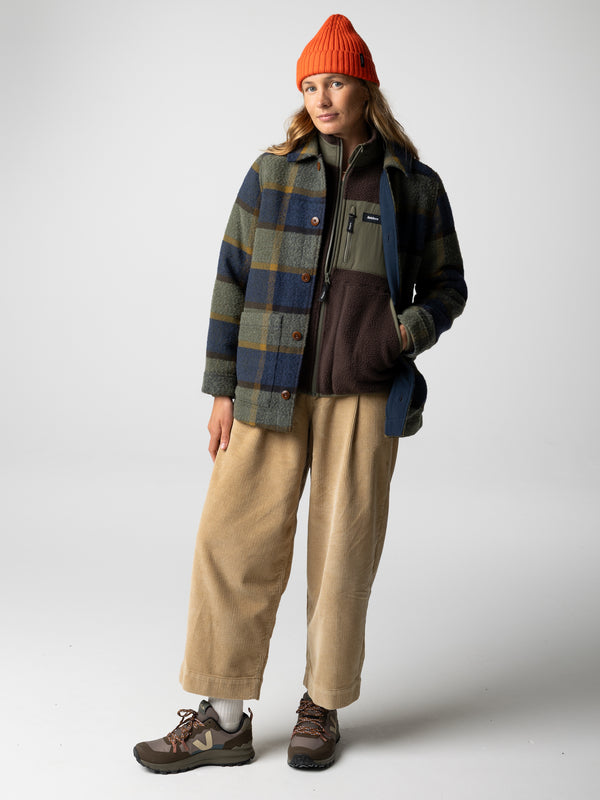 Finisterre Women's Stowe Blanket Jacket Sugar Kelp Multi