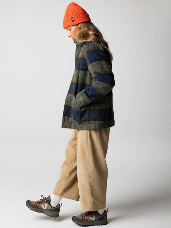 Finisterre Women's Stowe Blanket Jacket Sugar Kelp Multi