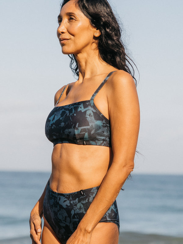 Finisterre Women's Sula Bikini Top Fresh Tonal Print