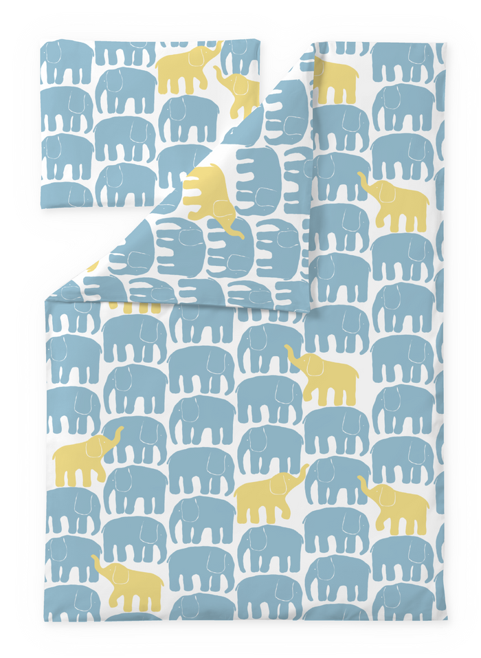 Finlayson Elefantti Vapaa Duvet Cover Set Green / Blue