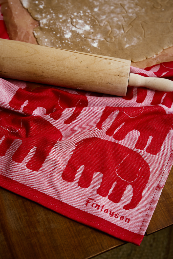 Finlayson Elefantti Kitchen Towel 2 Pcs Red