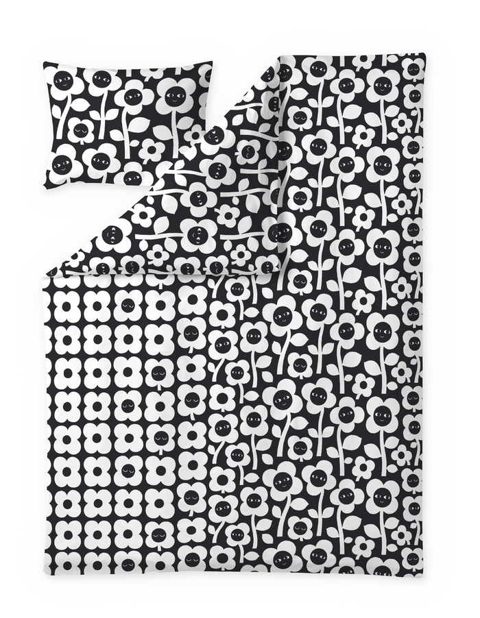 Finlayson Kukkariemu Duvet Cover Set Black / White