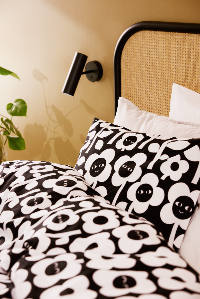 Finlayson Kukkariemu Pillowcase Dark Blue / Rose