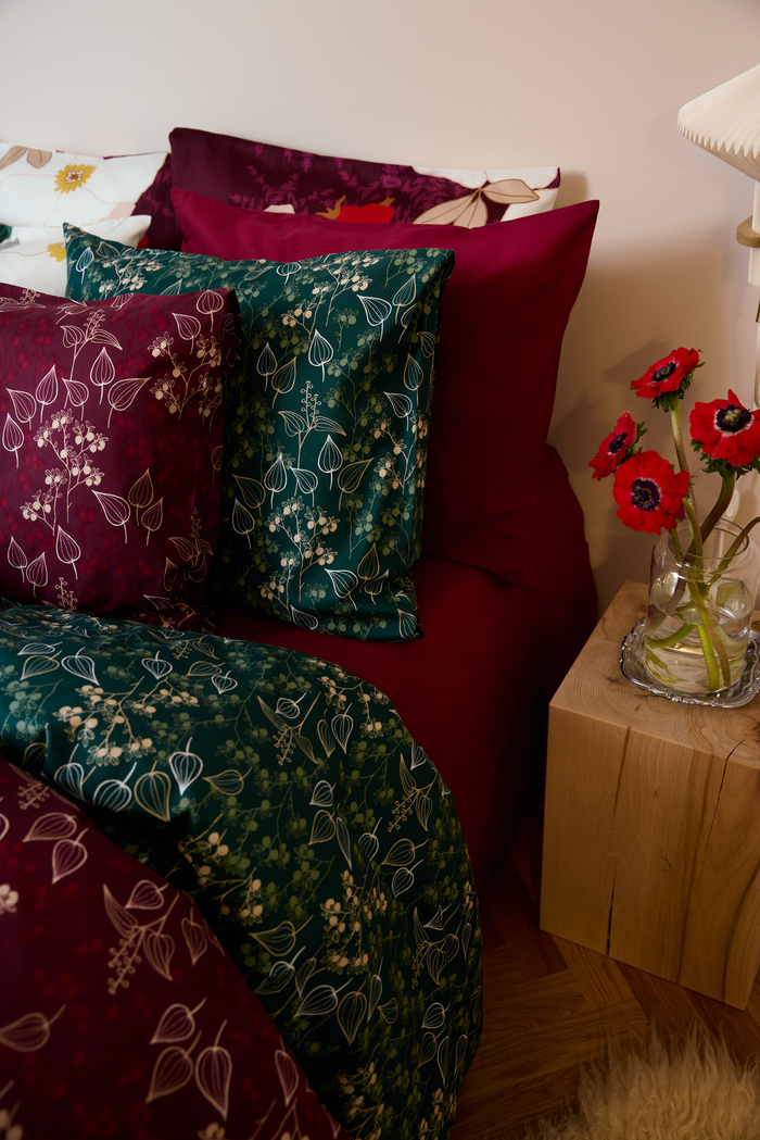 Finlayson Mustikka Pillowcase Dark Green