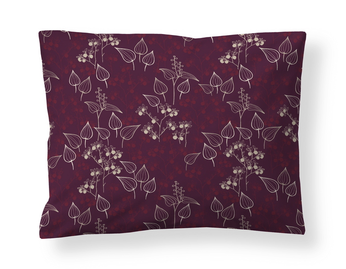 Finlayson Mustikka Pillowcase Dark Red