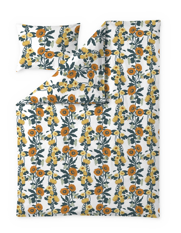 finlayson Kaksin Double duvet cover set Malva / Yellow